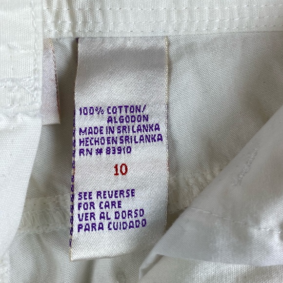 Billblass Capris Pants White Wide Leg - Picture 6 of 14